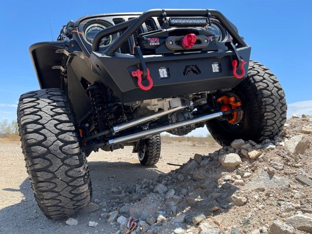 KIT120 - Jeep Wrangler JL & Gladiator JT - 2.5 Ton Tie Rod & Drag Link Assembly - Blk Aluminum