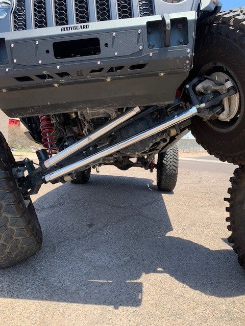 KIT120 - Jeep Wrangler JL & Gladiator JT - 2.5 Ton Tie Rod & Drag Link Assembly - Blk Aluminum