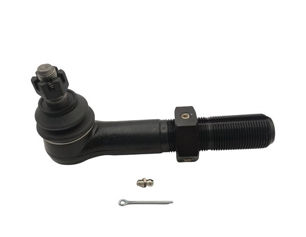 Apex Chassis DL311 Drag Link End (RHT at Pitman), black, with castle nut, grease fitting, and cotter pin, shown on white background—fits Dodge Ram 2500 or 3500 4WD models.