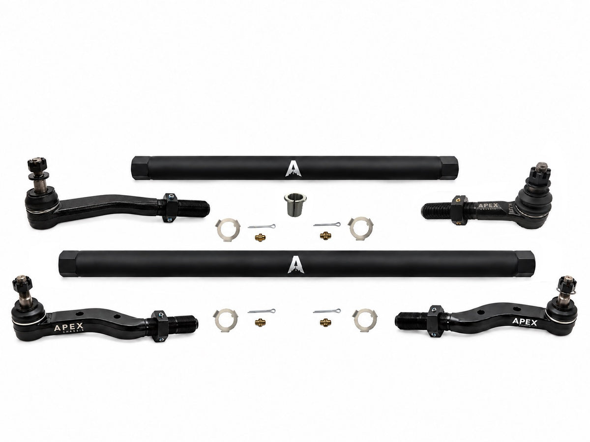 KIT120 - Jeep Wrangler JL & Gladiator JT - 2.5 Ton ProLock Tie Rod & Drag Link Assembly - Blk Aluminum