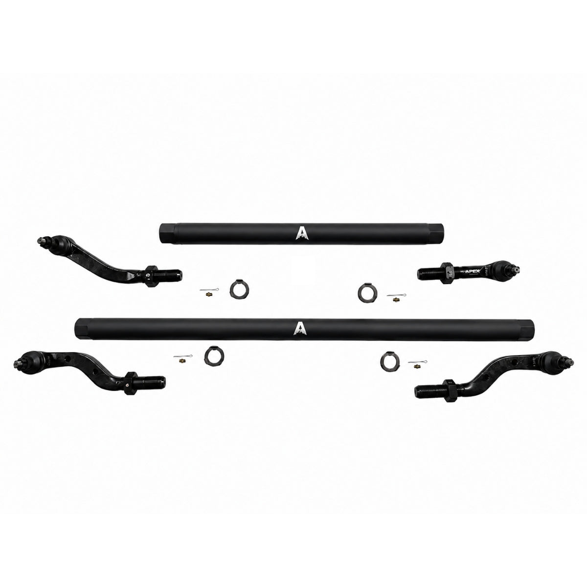 KIT120 - Jeep Wrangler JL & Gladiator JT - 2.5 Ton ProLock Tie Rod & Drag Link Assembly - Blk Aluminum