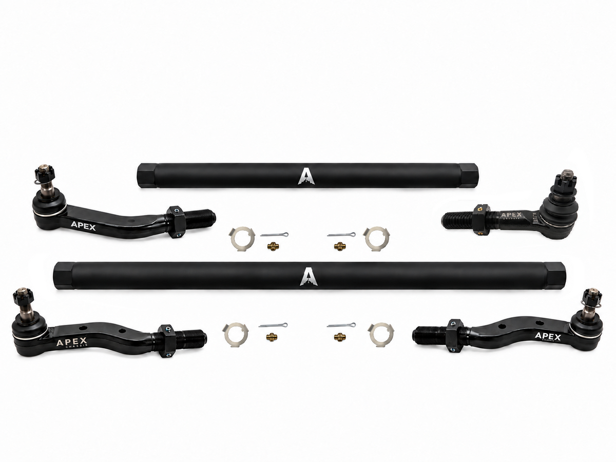 KIT120 - Jeep Wrangler JL & Gladiator JT - 2.5 Ton ProLock Tie Rod & Drag Link Assembly - Blk Aluminum