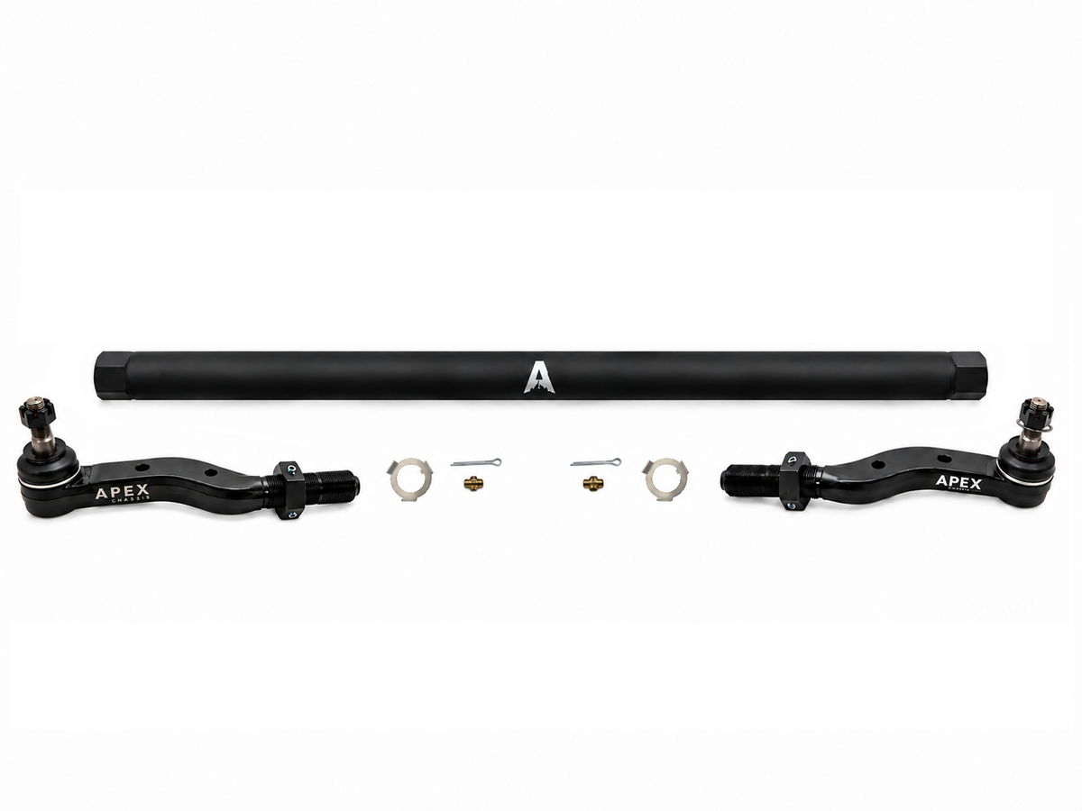 KIT122 - Jeep Wrangler JL & Gladiator JT - 2.5 Ton ProLock Tie Rod Assembly - Dana30 - Black Aluminum