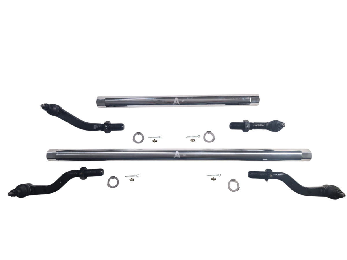 KIT125 - Jeep Wrangler JL & Gladiator JT - 2.5 Ton ProLock Tie Rod & Drag Link Assembly - Polished Aluminum