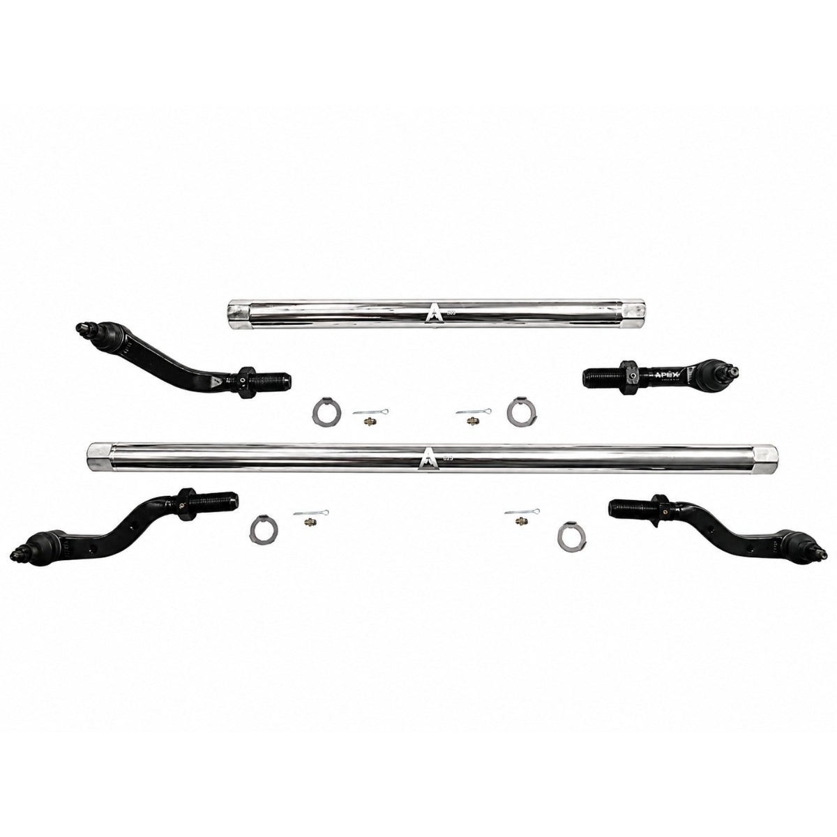 KIT125 - Jeep Wrangler JL & Gladiator JT - 2.5 Ton ProLock Tie Rod & Drag Link Assembly - Polished Aluminum