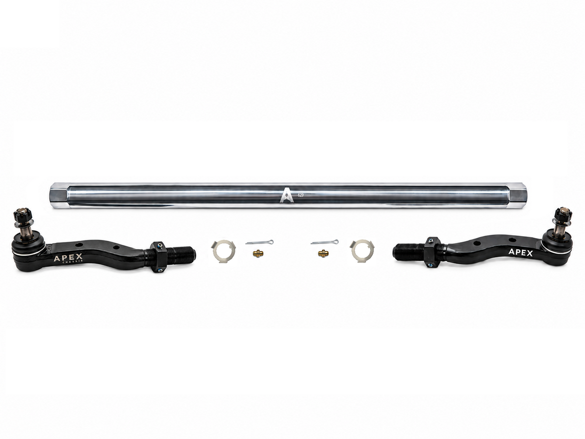 KIT127 - Jeep Wrangler JL & Gladiator JT - 2.5 Ton ProLockTie Rod Assembly - Dana30 - Polished Aluminum