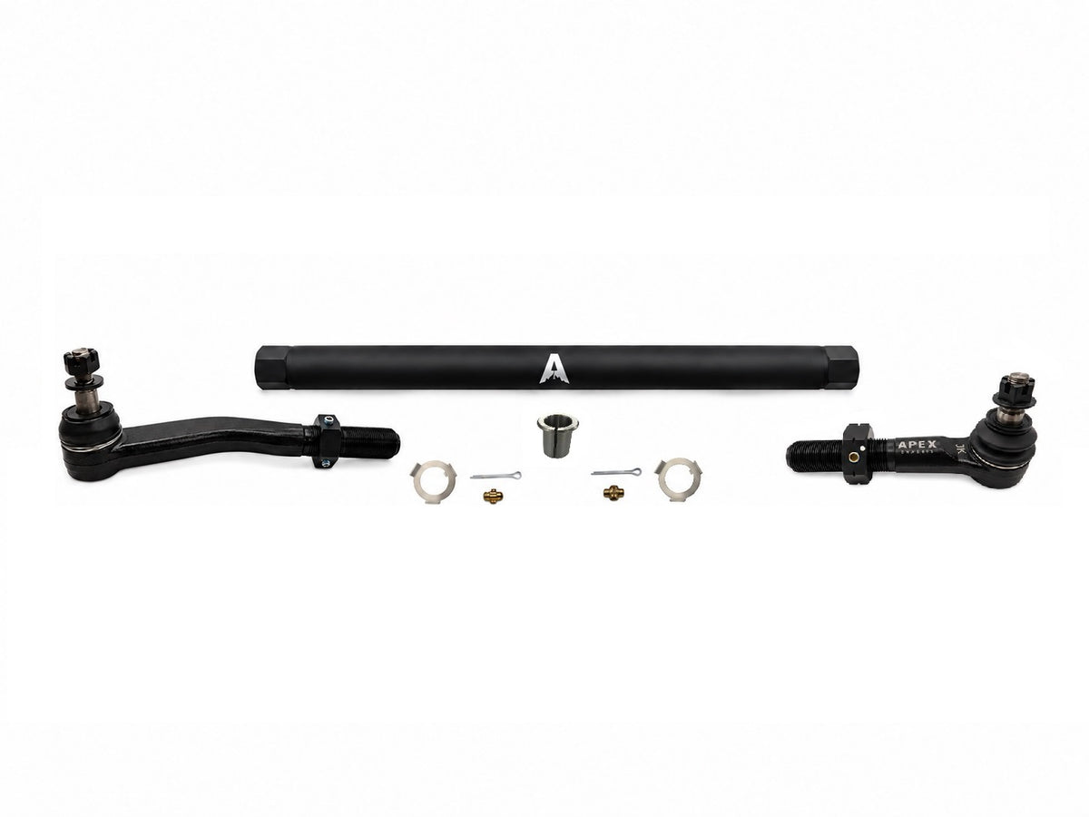 KIT138 - Jeep Wrangler JK 2.5 Ton ProLock Drag Link Assembly - YesFlip - Black Aluminum