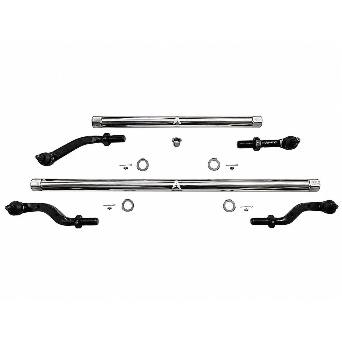 KIT140 - Jeep Wrangler JK 2.5 Ton ProLock Steering Kit - Polished Aluminum