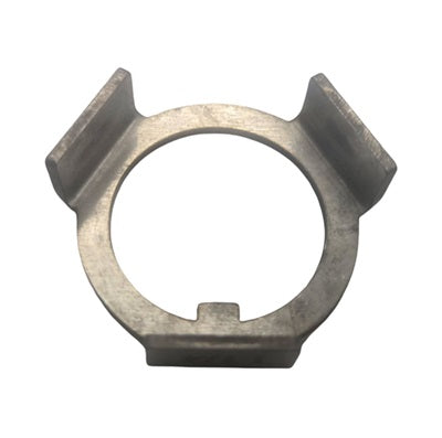The KW122 - 1.25"-41mm Apex Pro Lock Key Washer 1.75" Steel by Apex Chassis is a metal ring with two opposing tabs and an inner notch, resembling a ProLock Keyway Washer, shown isolated on a white background.