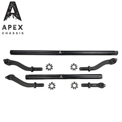 Apex Chassis 1 Ton Tie Rod Kit Polished Aluminum Jeep Wrangler JK 2007 Apex Chassis 1 Ton Tie Rod Kit Polished Aluminum Jeep Wrangler JK 2007